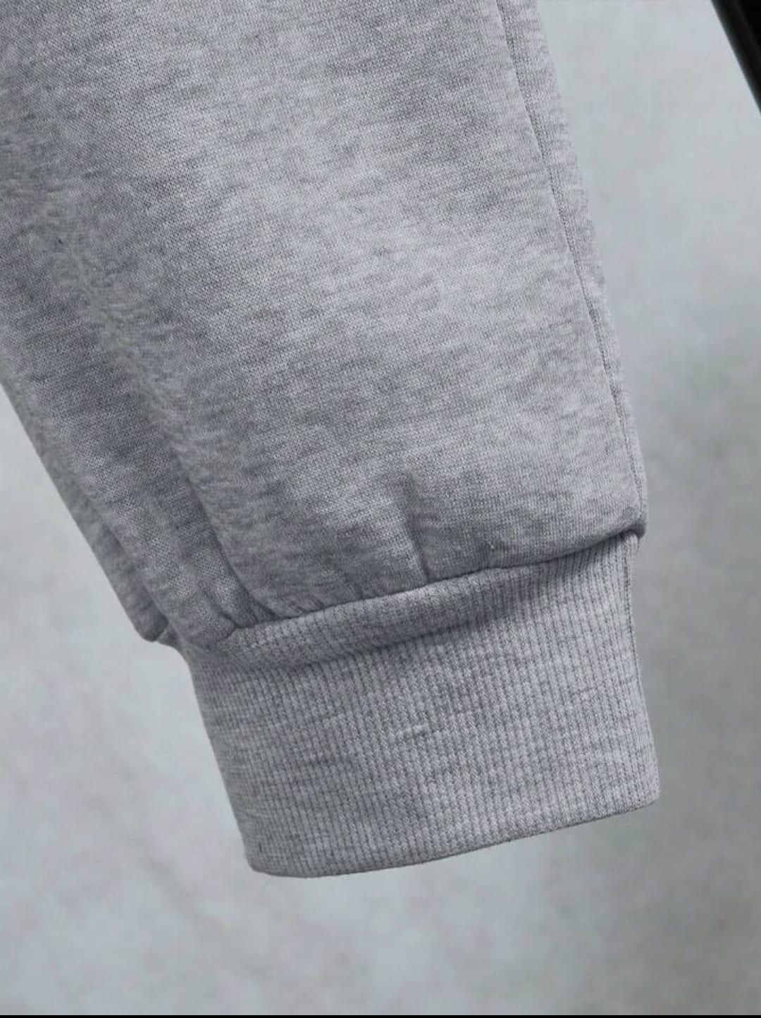 2 Pcs Men’s Fleece Plain Zipper Track Suit