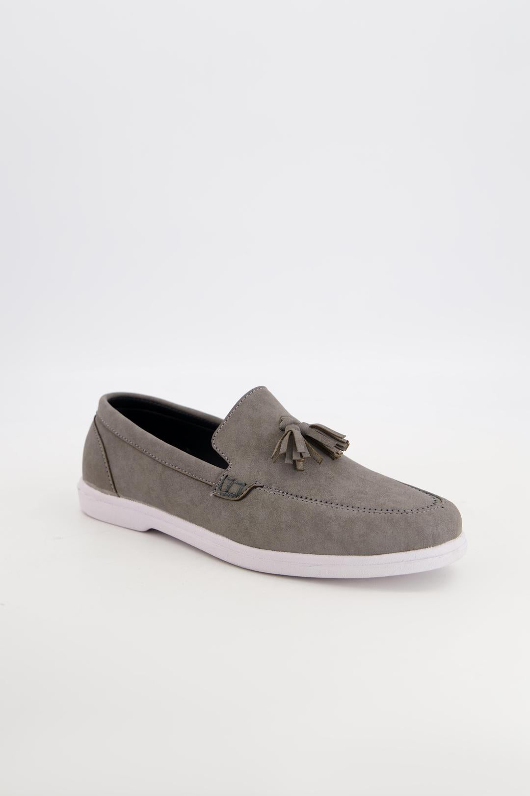 Men's Leather Fancy Grey Loafers