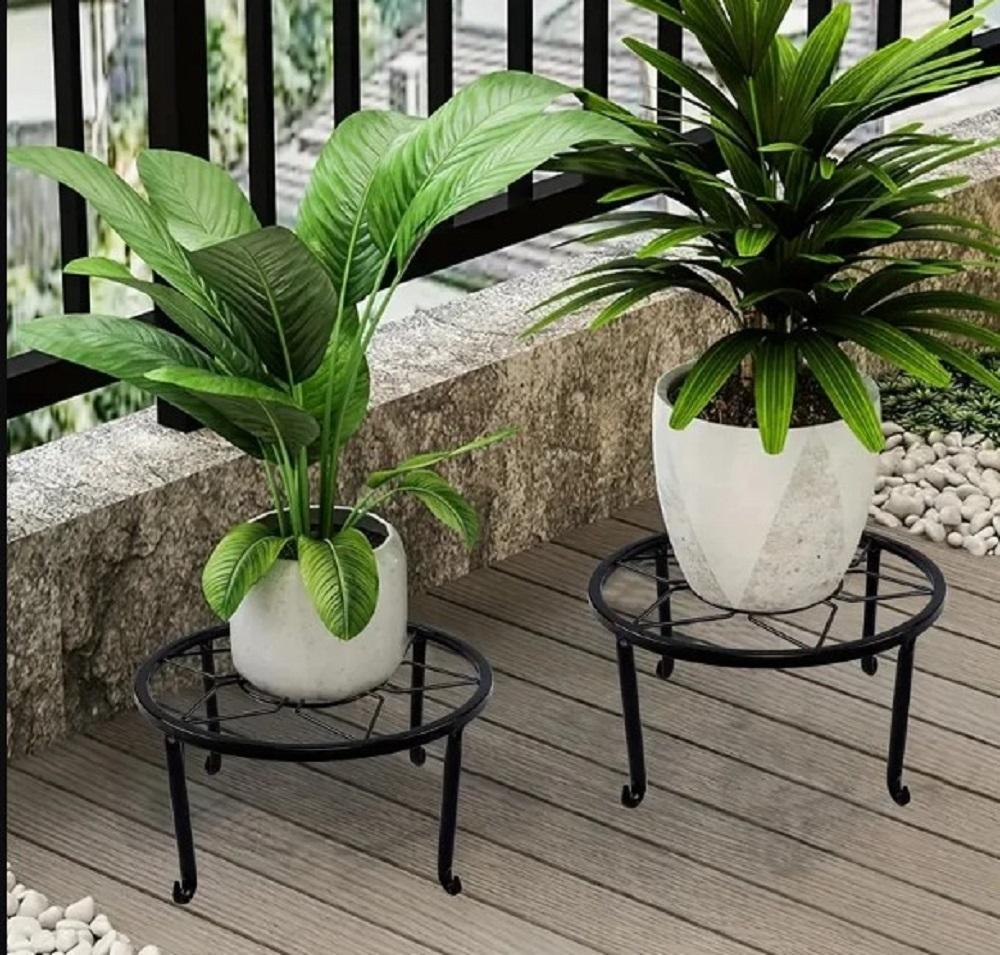 Modern Metal Plant Stand, Indoor Outdoor Flower Display Rack