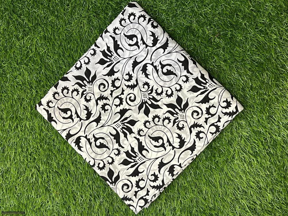 2 Pcs Women's Unstitched Lawn Printed Suit