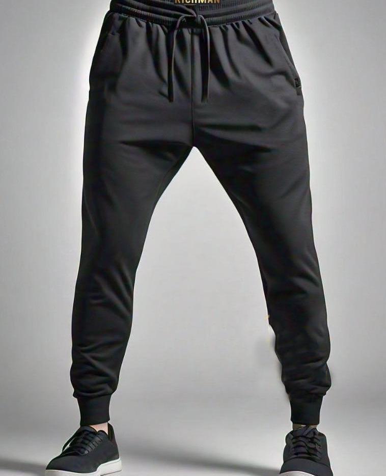 Men's Printed Fleece Sweatshirt Track Suit - 2 Pcs Set in Red