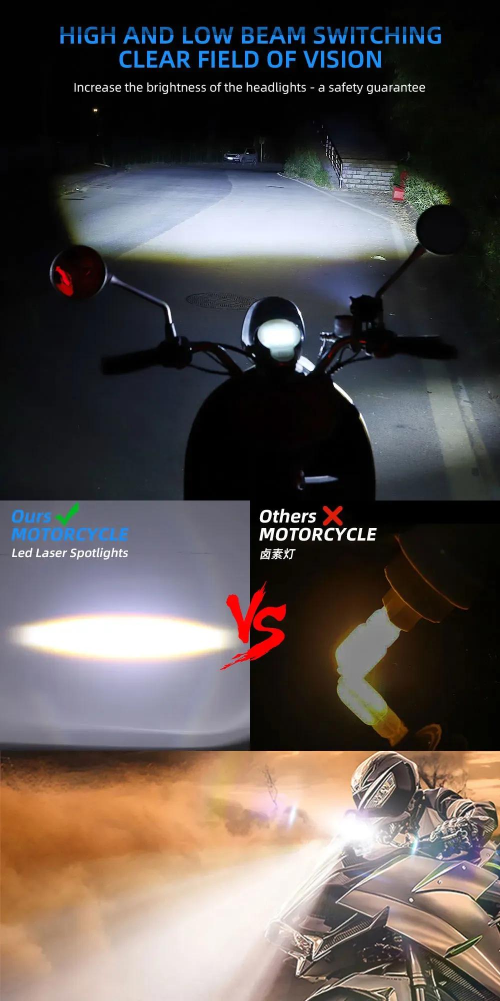 3 lens Mini LED Driving Fog Light | 4-Color Auxiliary Spotlight for ATV, SUV, UTV (12-80V)
