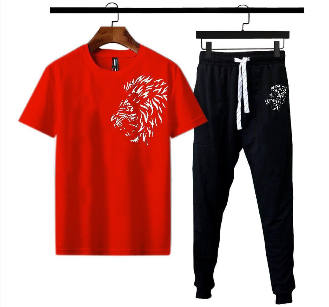 Men's Polyester Printed Track Suit - 2 Pcs