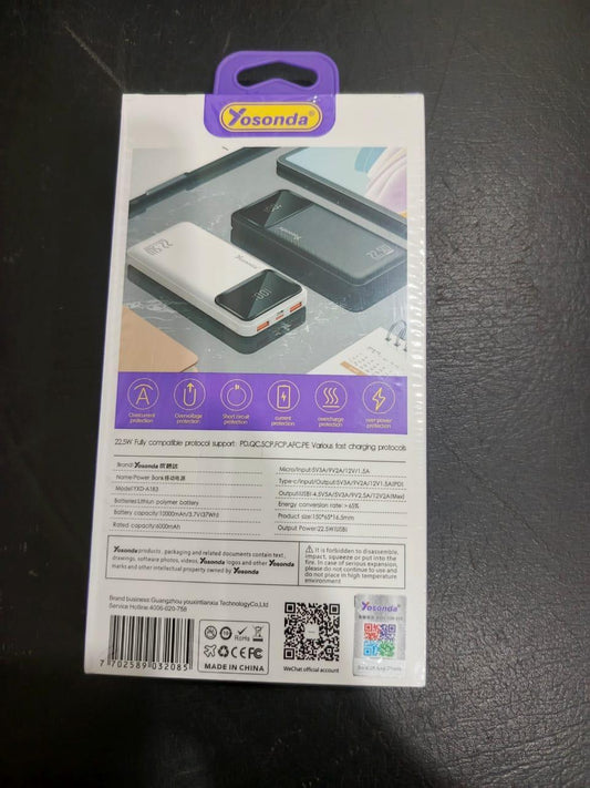 PD20W & 22.5W Fast Charging Power Bank - 10000 mAh - 1 Pcs