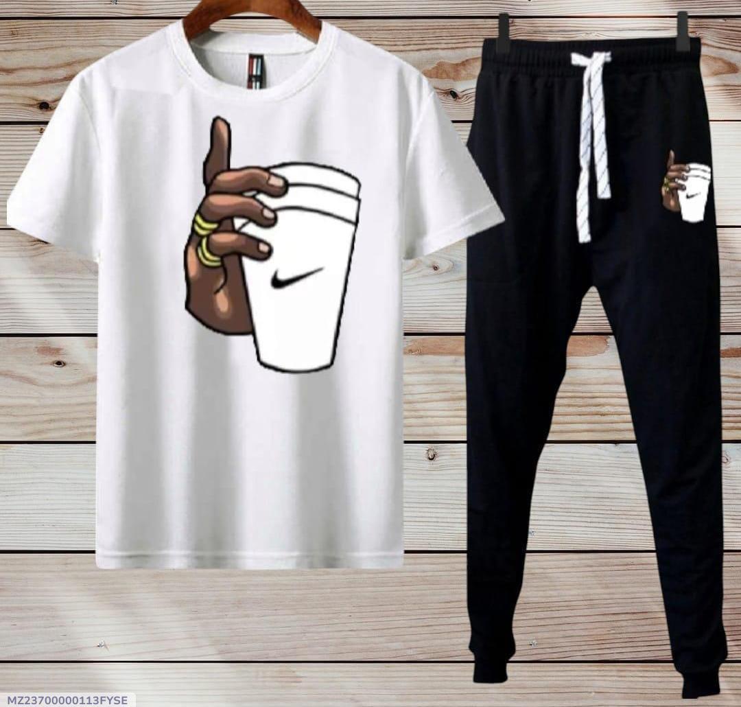 2 Pcs Men's Dri Fit Printed Track Suit