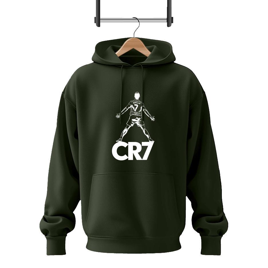 Men's Fleece Hoodie Track Suit - 2 Pcs in Printed Green
