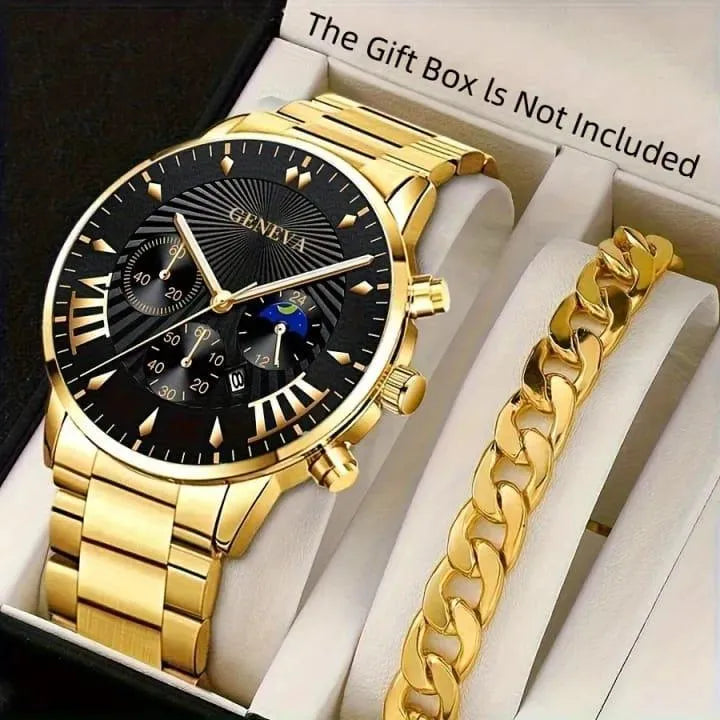 Men's Movement: Quartz, Water Resistance, Rotate Case Ring, Pull And Push Crown, Fold Clasp Watch