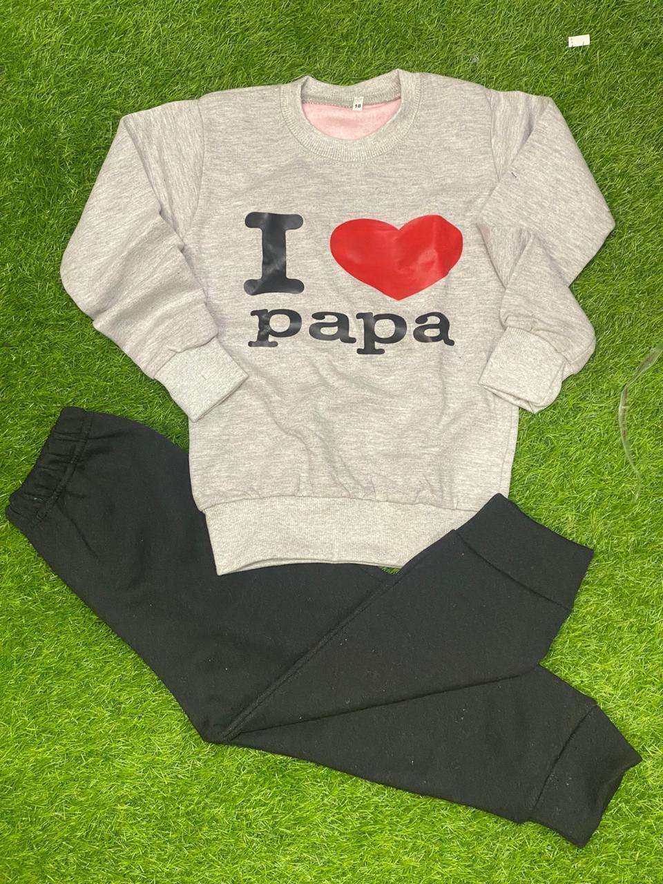 2 Pcs Boy's Fleece Printed Sweatshirt Tracksuit