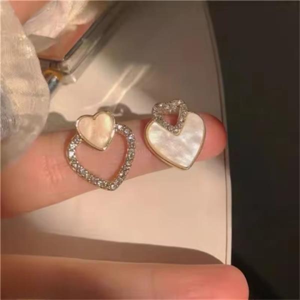 Beautiful Korean Heart Shape Zircon Earrings For Women (PJT-987)
