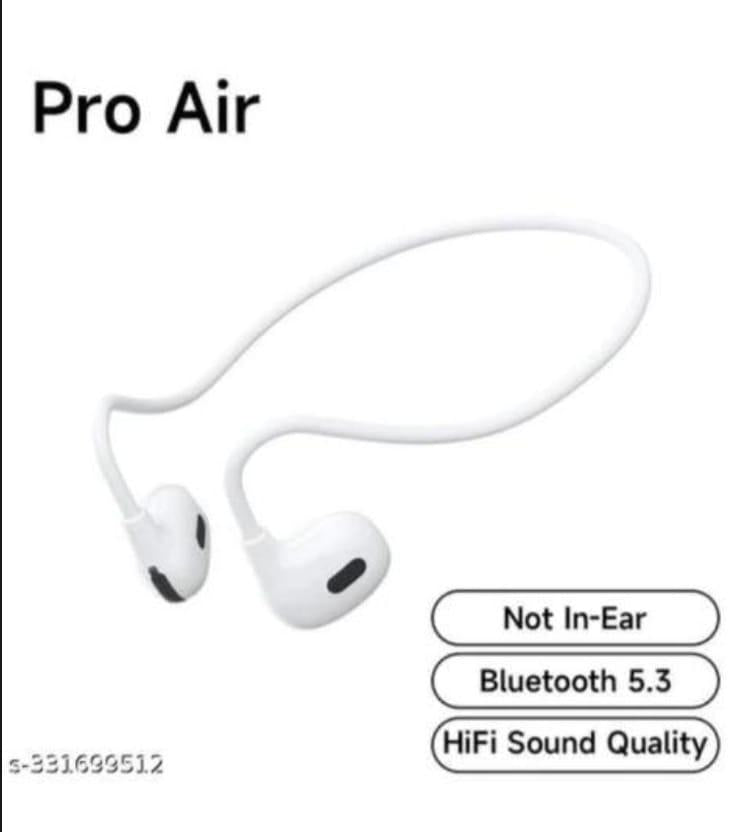 White Bluetooth 5.3 Handsfree with HiFi Sound Quality
