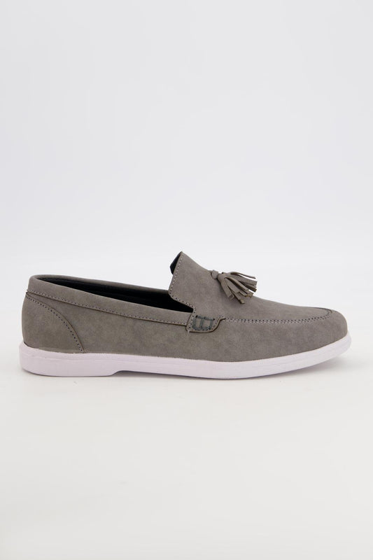 Men's Leather Fancy Grey Loafers