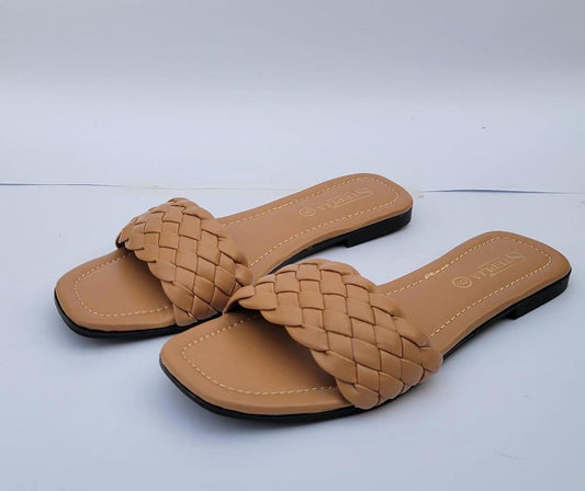 Elegant Women's Brown Rexine Flats