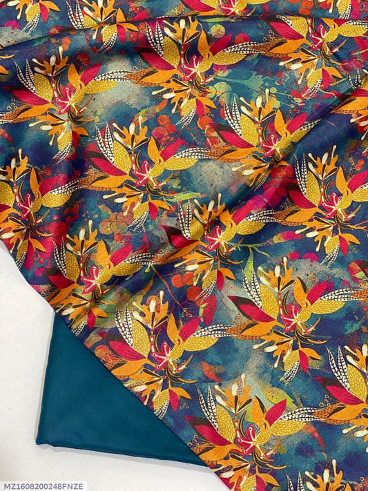 2 Pcs Women's Unstitched Digital Print Suit