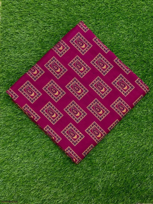 2 Pcs Women's Unstitched Lawn Printed Suit