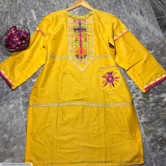 1 Pc Women's Stitched Embroidered Shirt