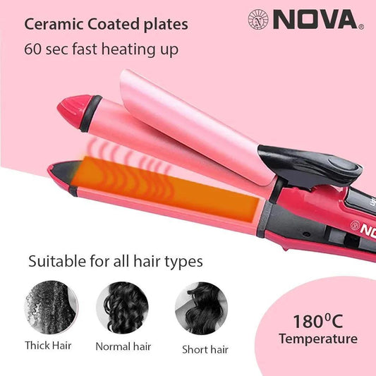 Intelligent Temperature Control Hair Curler & Straightener