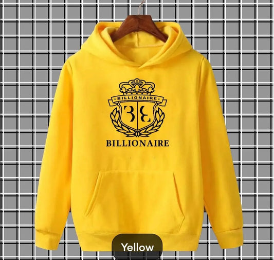 [ Yellow Billionaire] Polyester Fleece Printed Hoodie