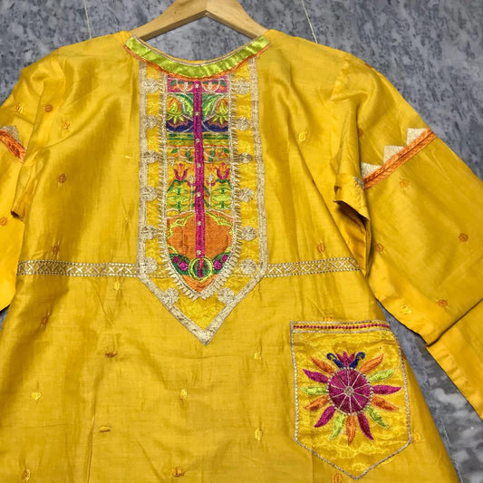 1 Pc Women's Stitched Embroidered Shirt