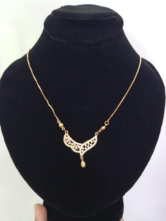 Charms Hanging Gold Plated Zircon Pendant