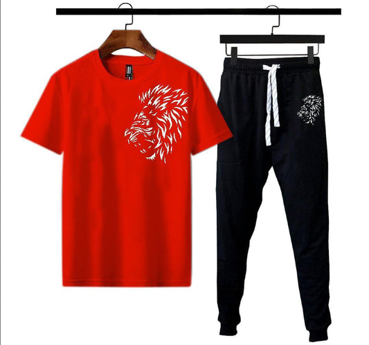 Men's Polyester Printed Track Suit - 2 Pcs