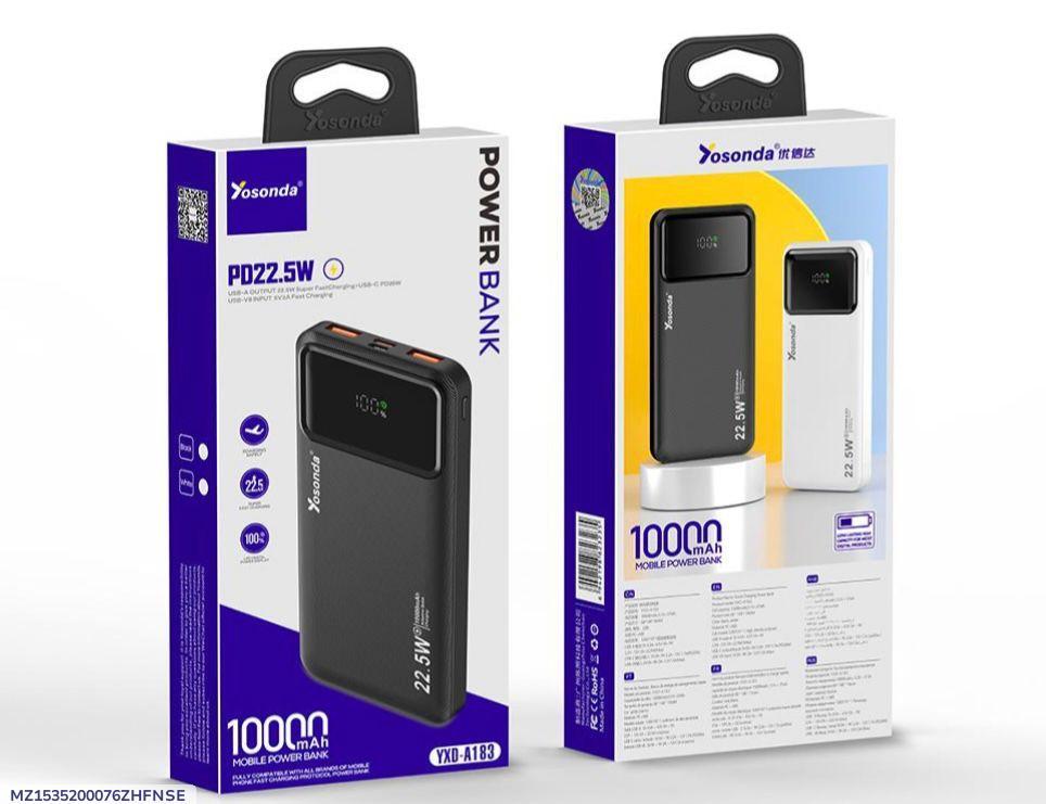 PD20W & 22.5W Fast Charging Power Bank - 10000 mAh - 1 Pcs