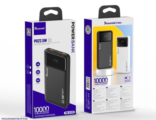 PD20W & 22.5W Fast Charging Power Bank - 10000 mAh - 1 Pcs