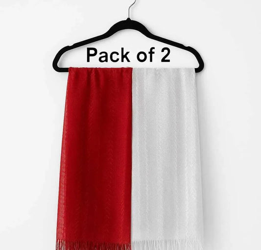 2 Pcs Women's Stitched Dupatta