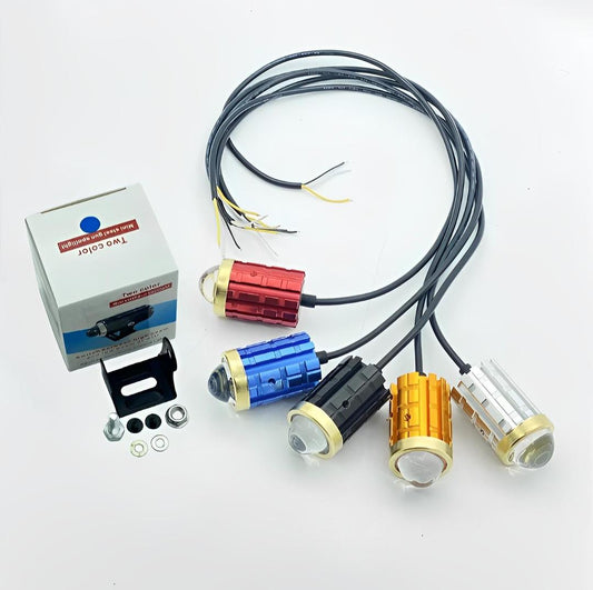Mini Driving Fog Lights | Multi-Color LED (White, Yellow & Flasher) 