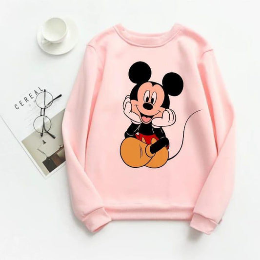 1 Pc Women's Stitched Fleece Printed Sweat Shirt