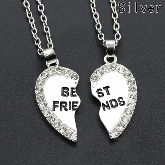 2 Pairs Best Friend Necklace - Golden & Silver