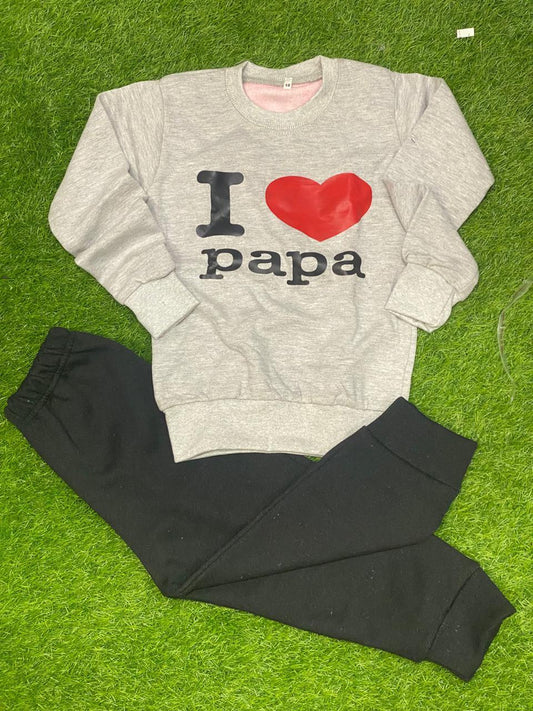 2 Pcs Boy's Fleece Printed Sweatshirt Tracksuit