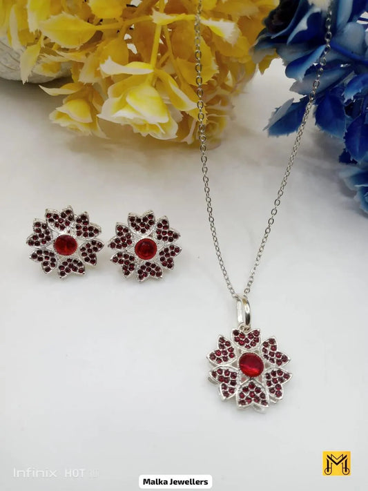 Flower Design Gold Plated Artificial Stones Artificial Set
