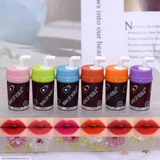 Cute Bottle Style High Pigmented Lip & Cheeks Tint, 6 Pcs