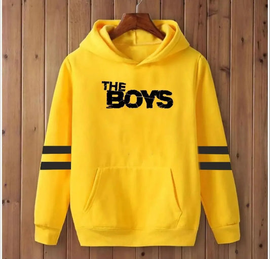 [ Yellow Boys ] Polyester Fleece Printed Hoodie