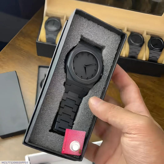 Men's Black Aura Watch With Box