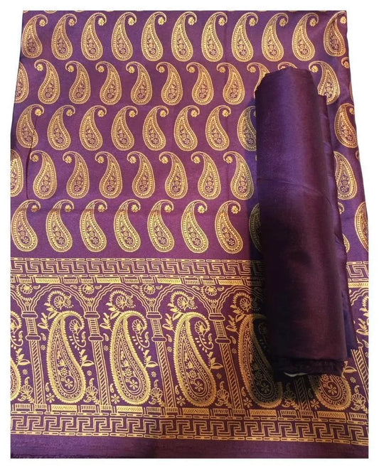 2 Pcs Women's Unstitched Block Printed Suit