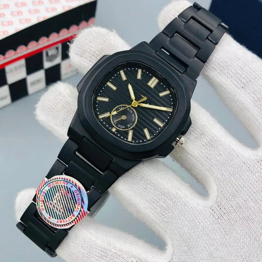 Men's Square Analogue Watchwith Chain Strap -1 Pc