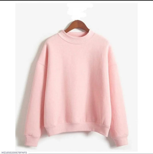1 Pc Women's Stitched Fleece Printed Sweat Shirt