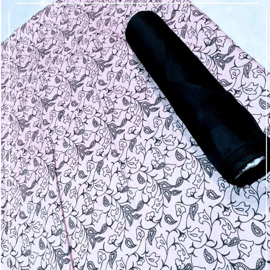 2 Pcs Women's Unstitched Block Printed Suit